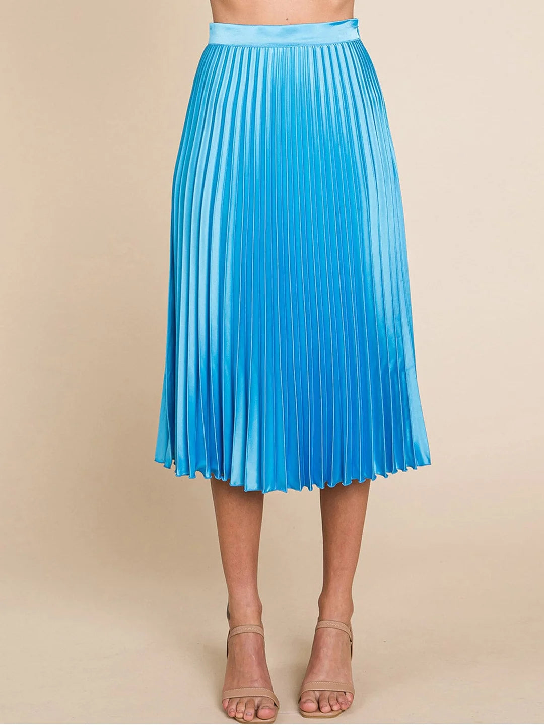 “Vacay Blue” Pleated Midi