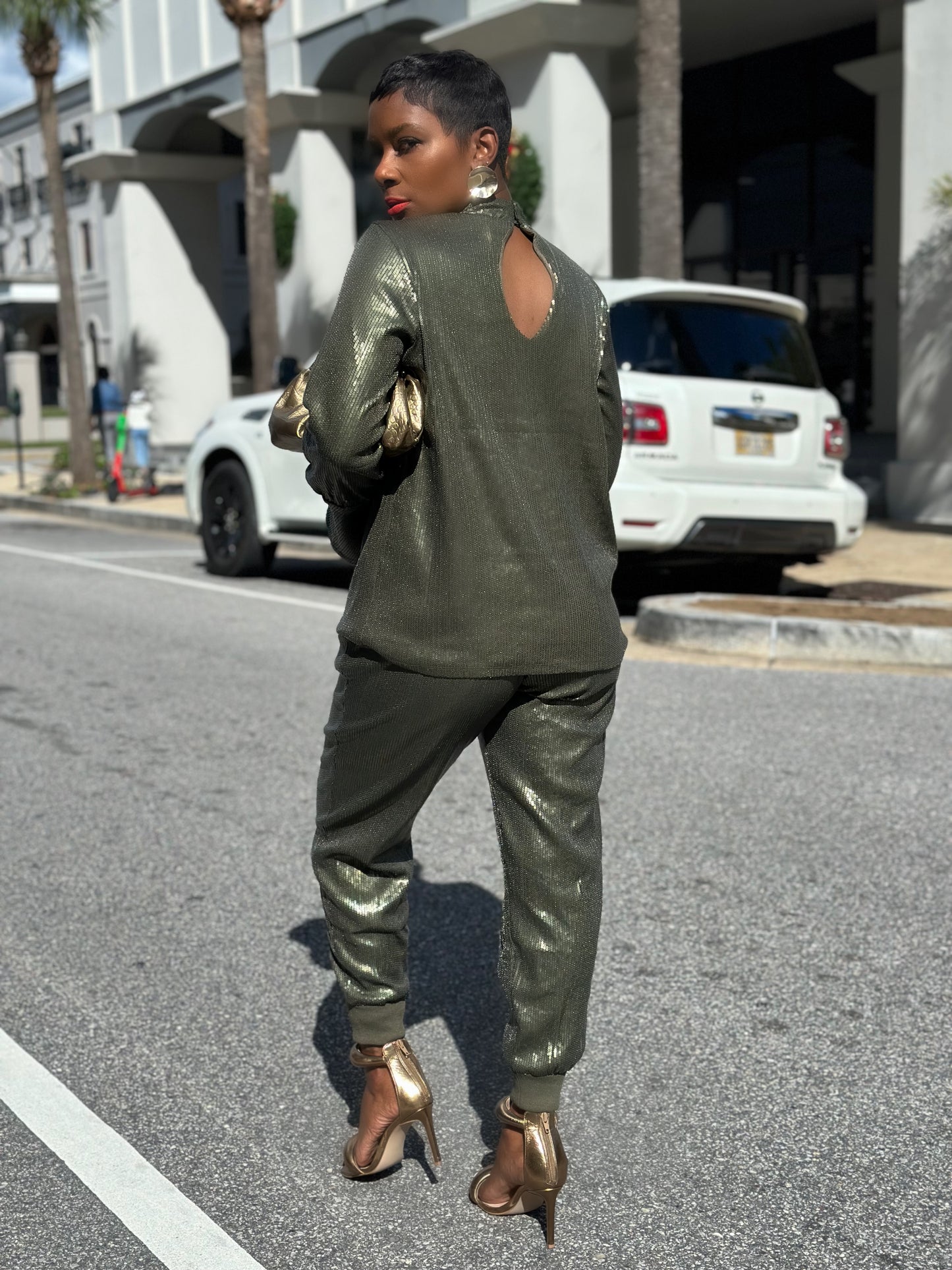 “Glisten” Sequined Blouse (Clearance)