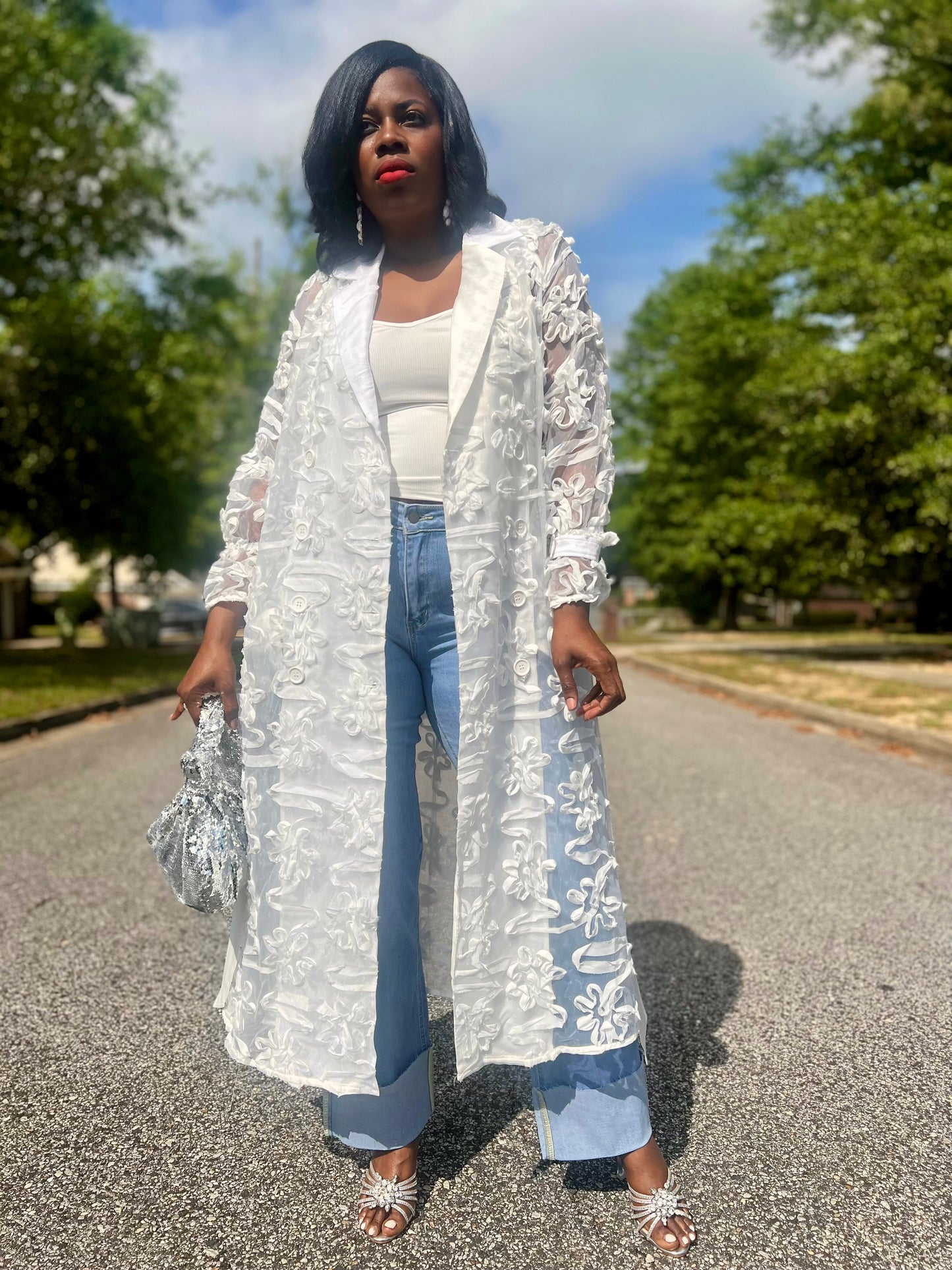 “Summer Florals” Trench Dress