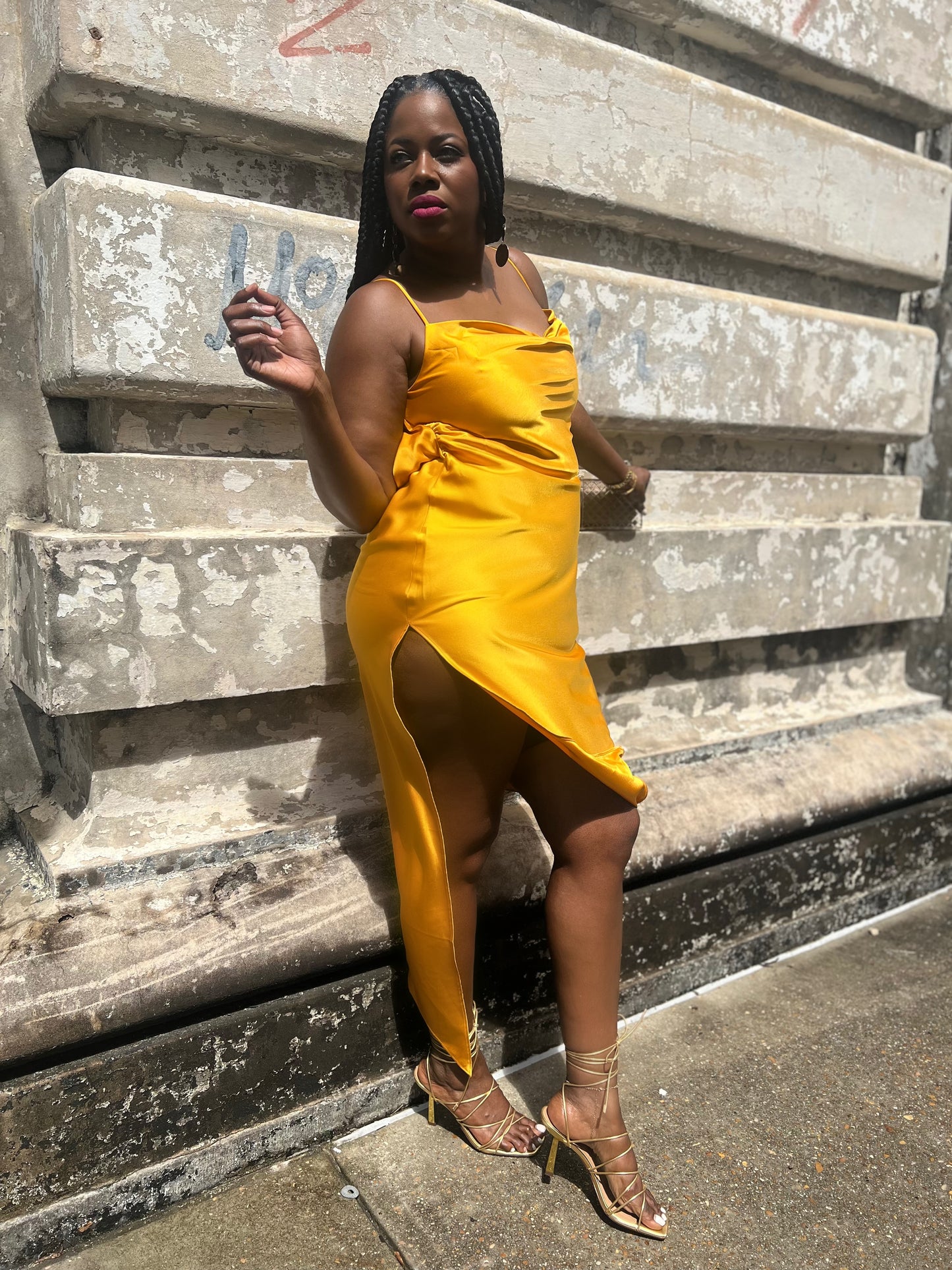 “Golden Goddess” Slip Dress (Clearance)