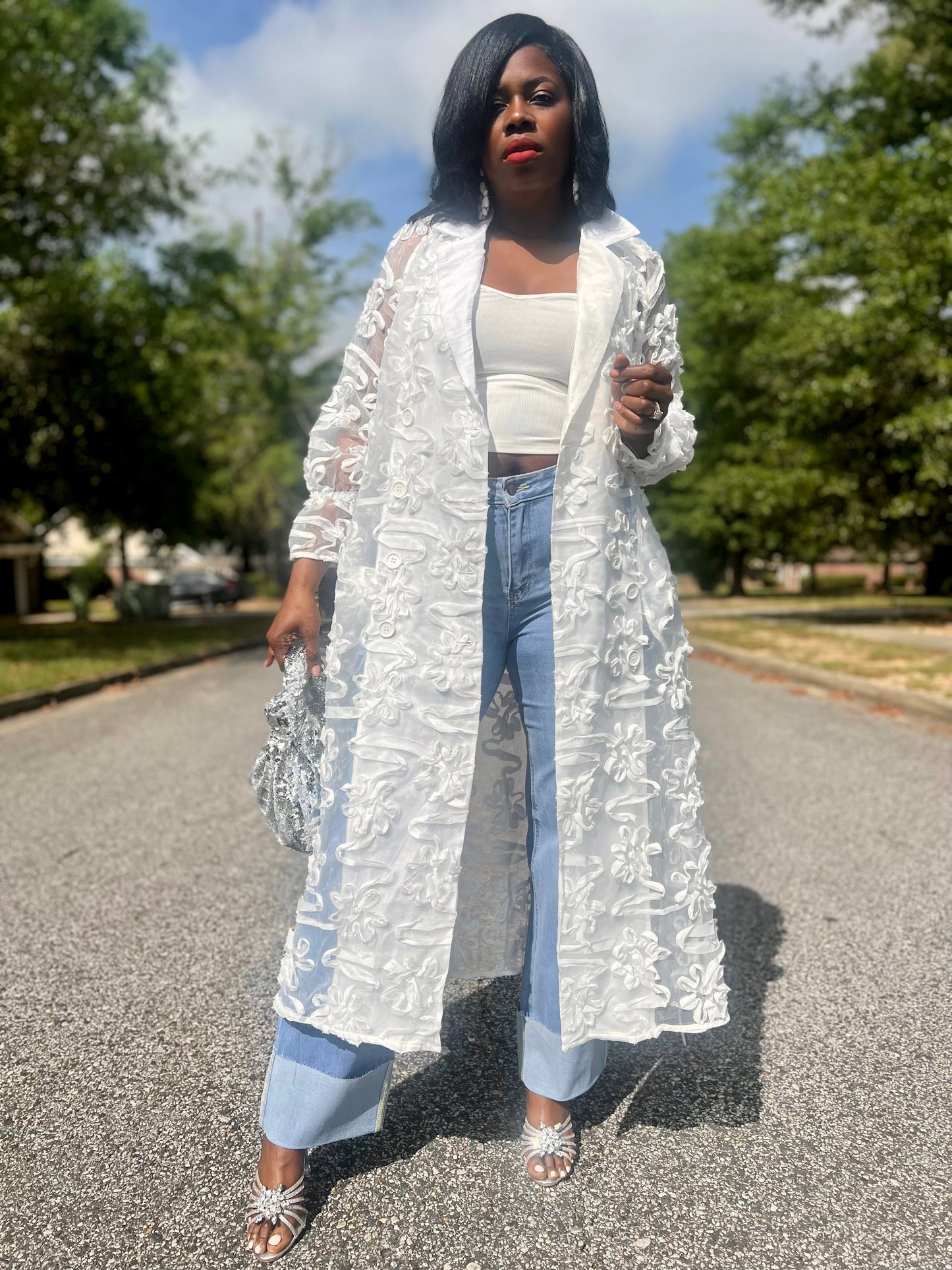 “Summer Florals” Trench Dress