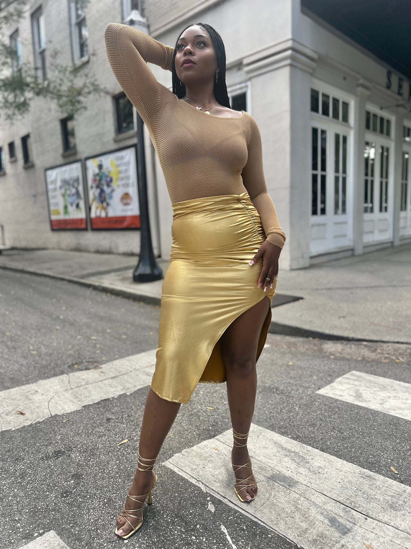 “You’re Golden” Skirt Set