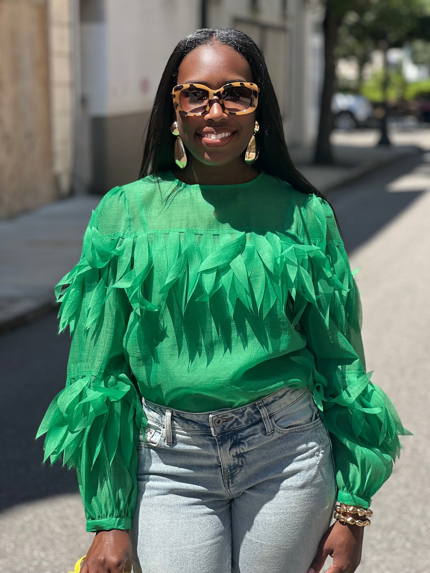 “Green Cascade” Top