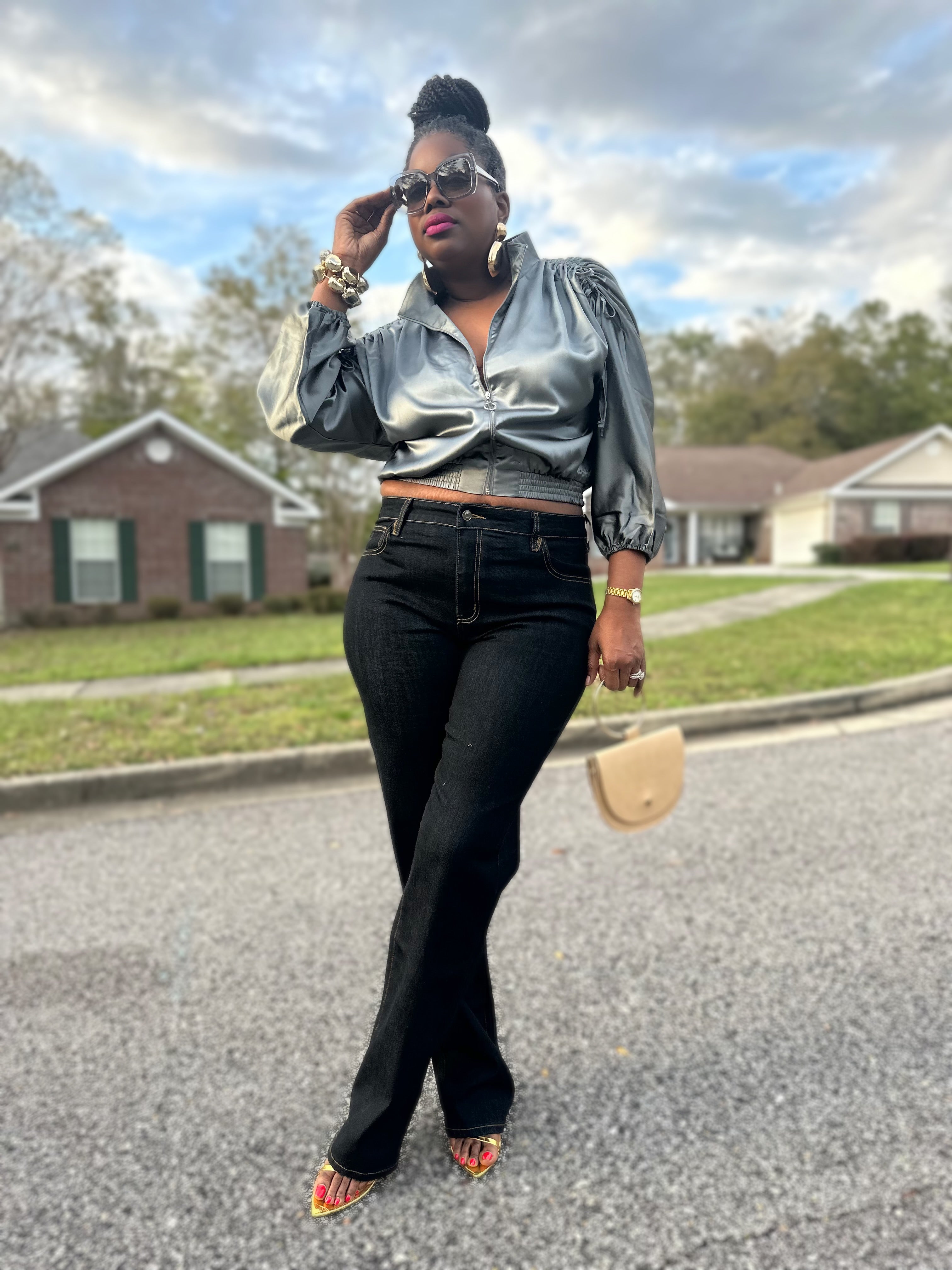 “Satin Love” Bomber (Plus) – Formally Dawn
