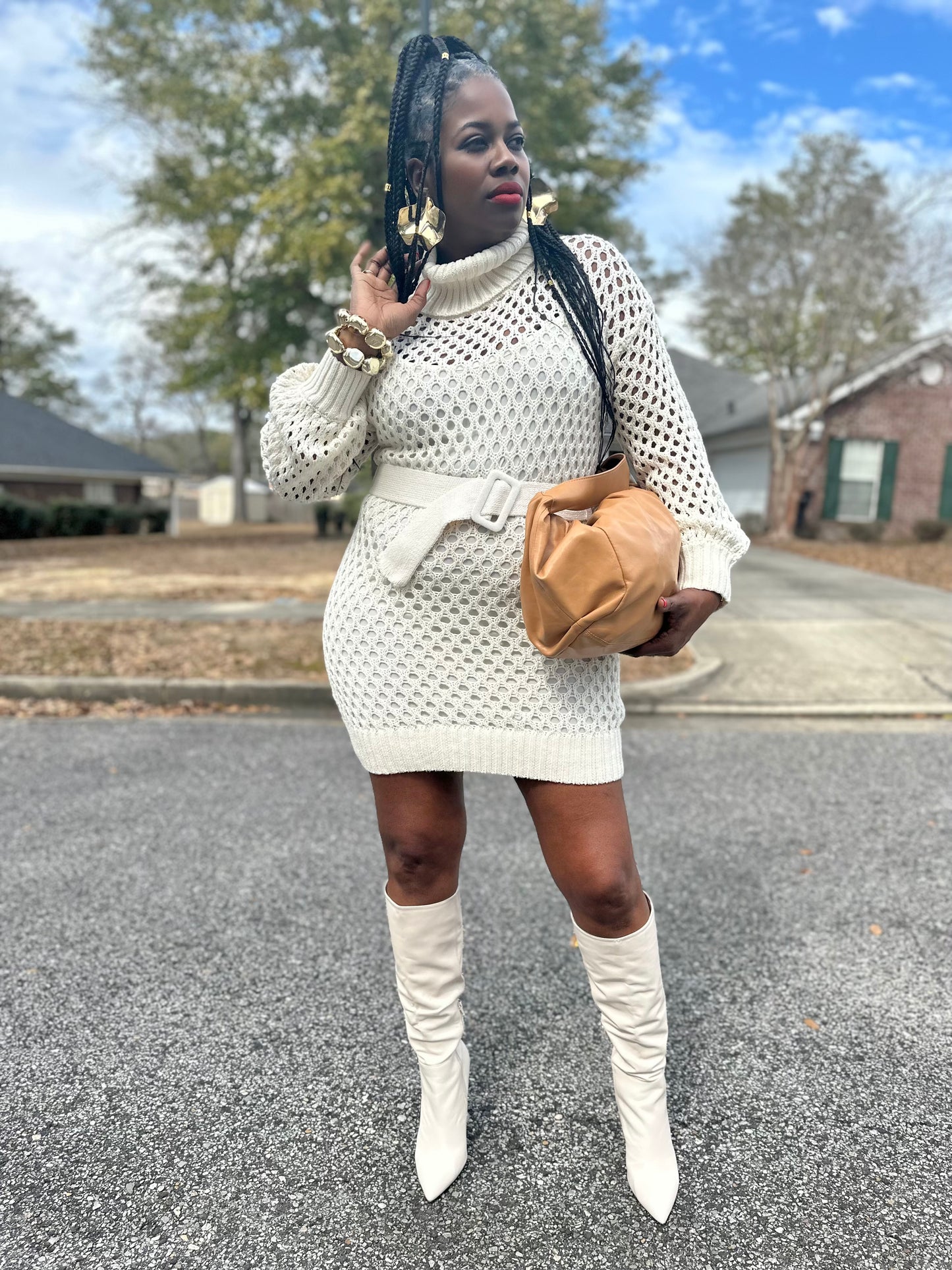 “De La Crème” Knit Dress