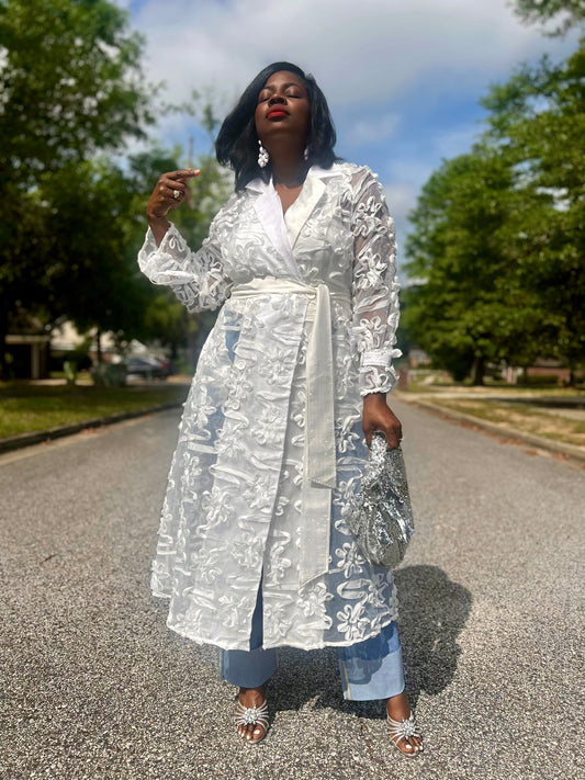 “Summer Florals” Trench Dress