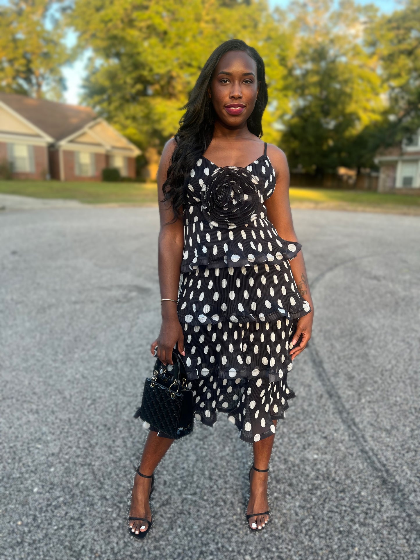 “Let’s Polka” Ruffle Dress