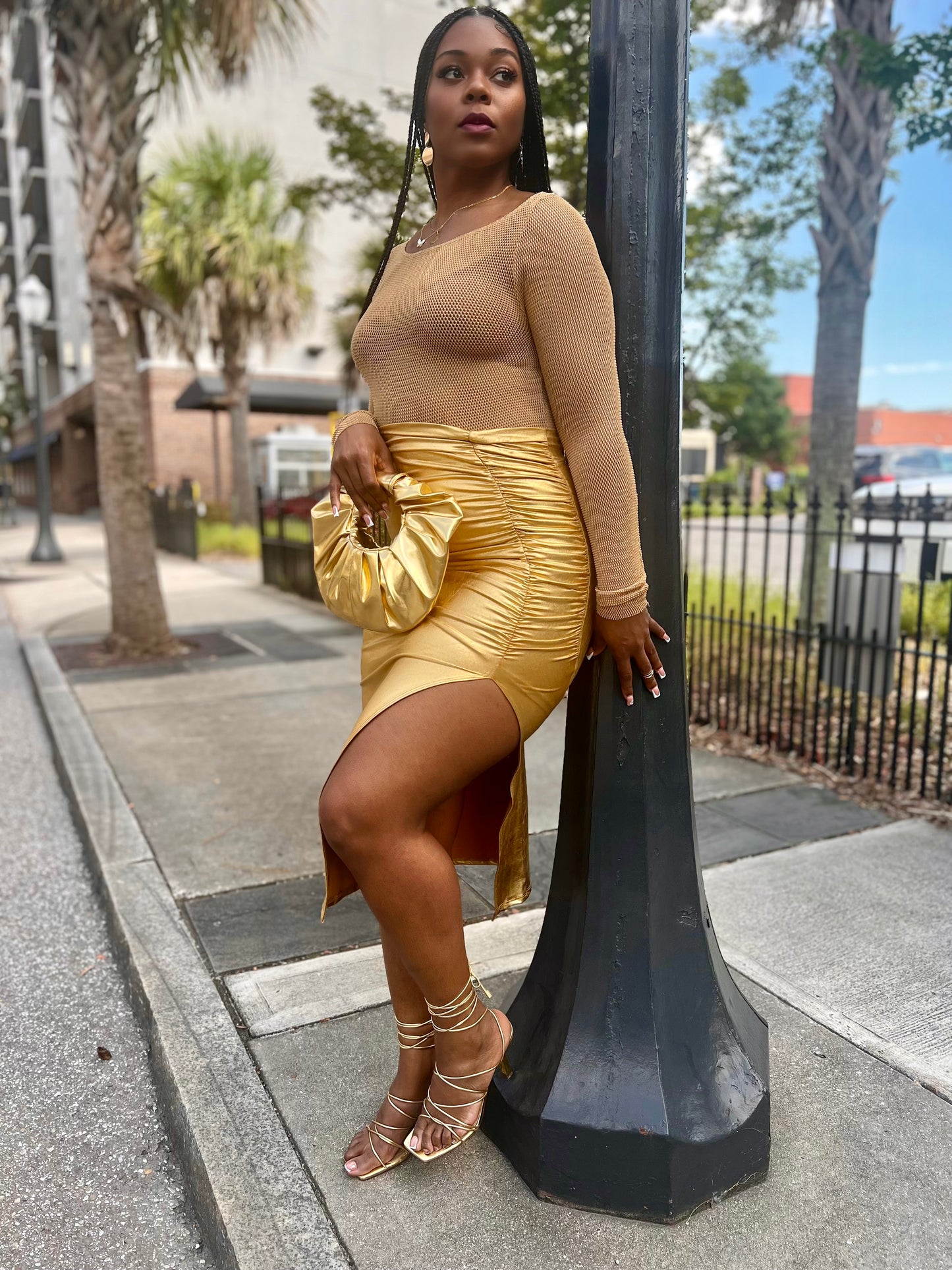 “You’re Golden” Skirt Set