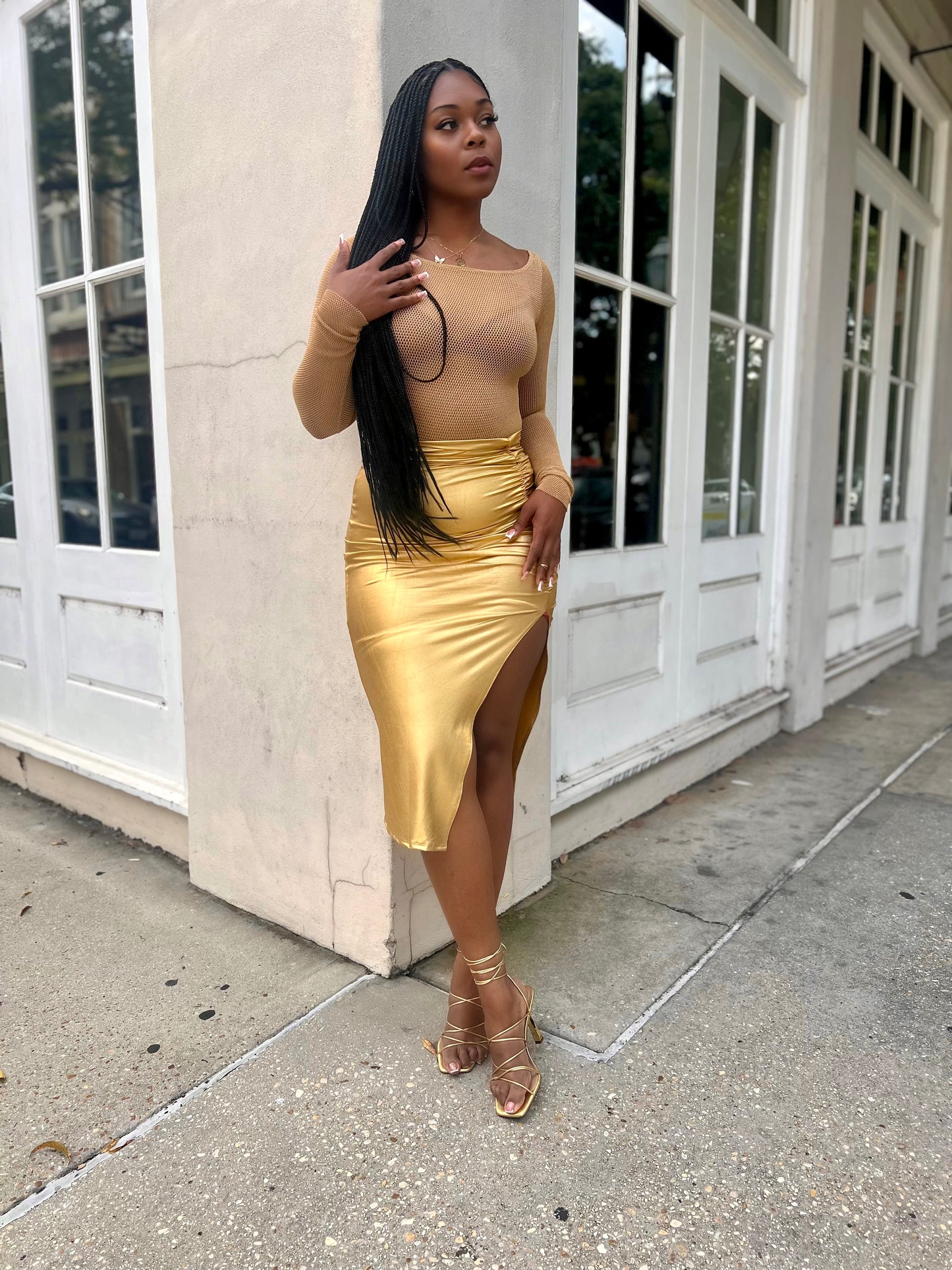 “You’re Golden” Skirt Set