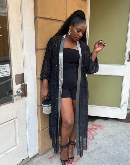 “Midnight Shimmer” Kimono (Clearance)