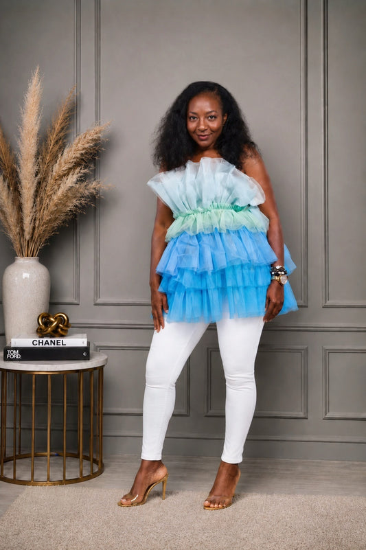 “Colorblock” Tiered Dress