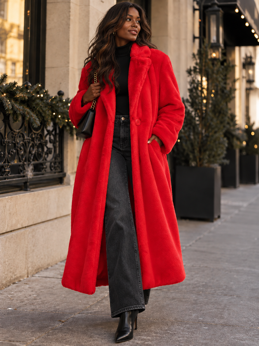 “DIVA” Red Fur Coat (Limited Edition)