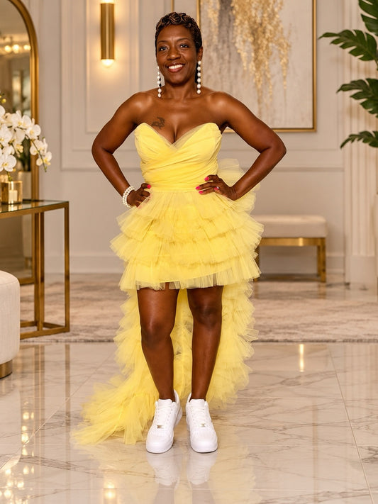 “Luxe Lemon Drop” Tulle Dress