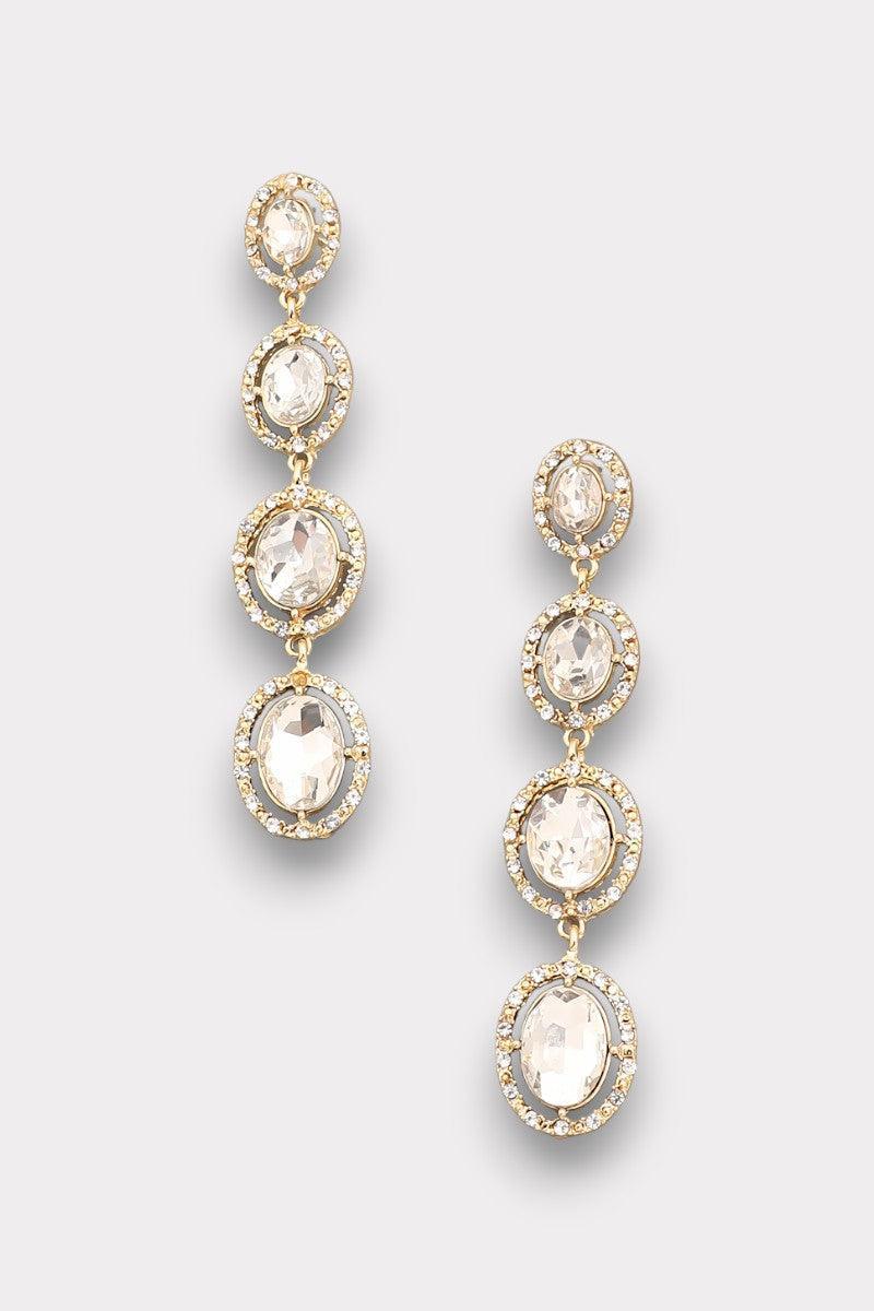 “Rhinestone” Drop Earring