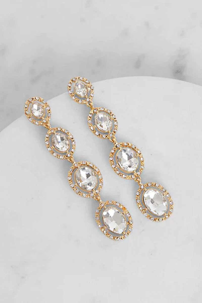 “Rhinestone” Drop Earring