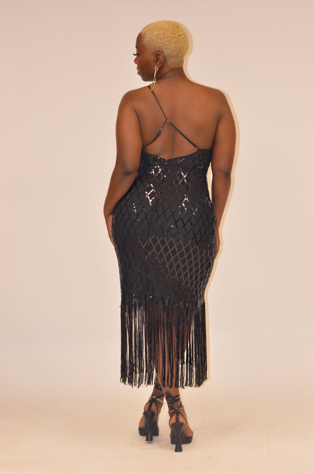 “Black Diamond” Fringed Midi